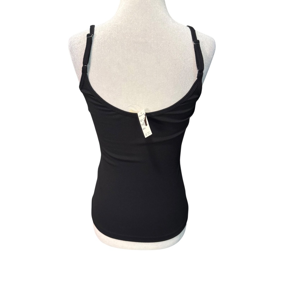 Madewell The 9-9 Cami in LuxeRib Jet Black Tank Top NZ376 Women's Medium NEW - Picture 4 of 8